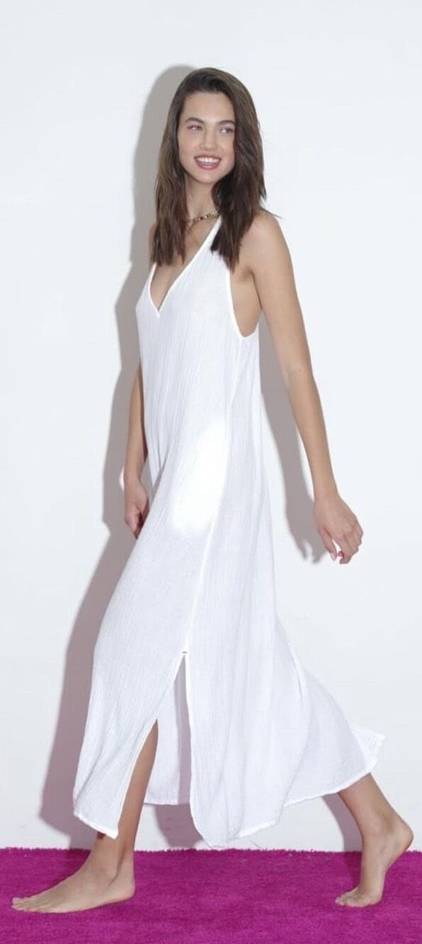 Xirena Atlas 100% Cotton Dress in White NWT Size Large